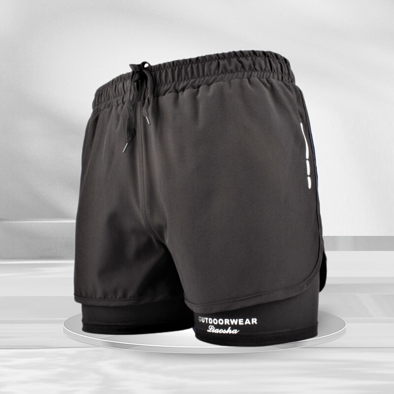 Men's Swim Trunks: Anti-Embarrassment Double-Layer Beach Swimming and Hot Spring Professional Loose-Fit Quick-Dry Short Swim Trunks Men's Swim Trunks: Anti-Embarrassment Double-Layer Beach Swimming and Hot Spring Professional Loose-Fit Quick-Dry Short Swim Trunks