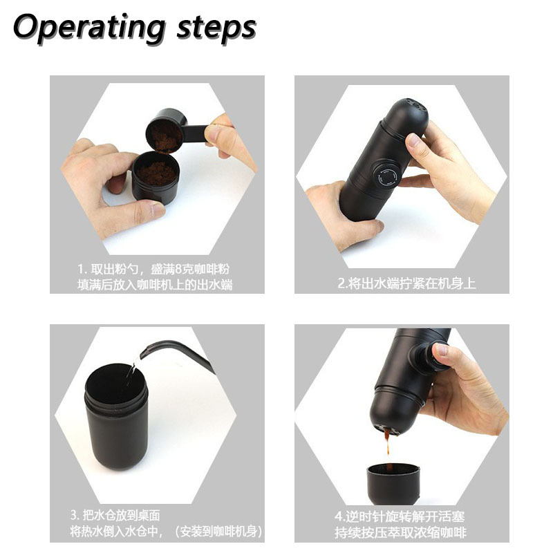 Máquina de café portátil de productos explosivos transfronterizos, taza de café todo en uno de viaje de oficina italiana estadounidense