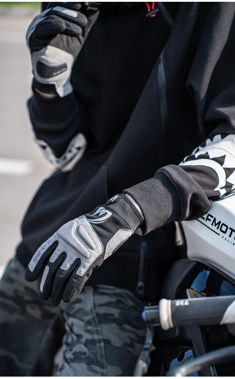Motorcycle Gloves Touch Screen Summer Breathable Rider Retro Cruise Street Motorcycle Protection Anti-Fall Riding Equipment All Seasons