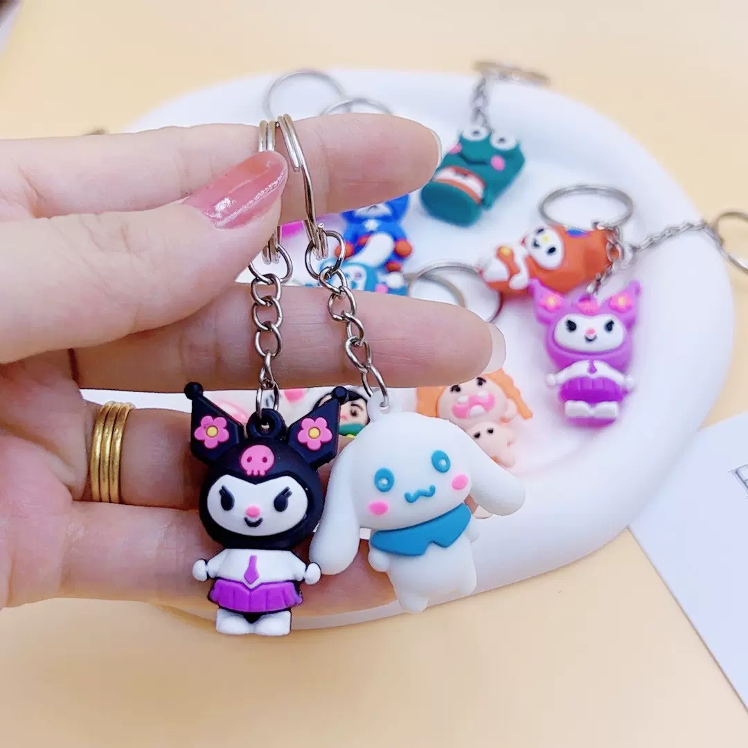 热销卡通立体钥匙扣 钥匙配饰 DIY3D公仔创意钥匙链 积分礼品兑换