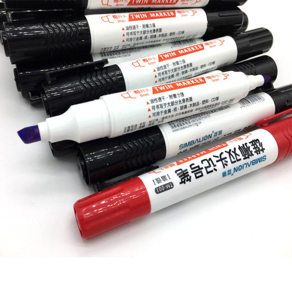 Lion Big Double-Headed Marker Oily TM-001 Strange Pen Coarse Words…