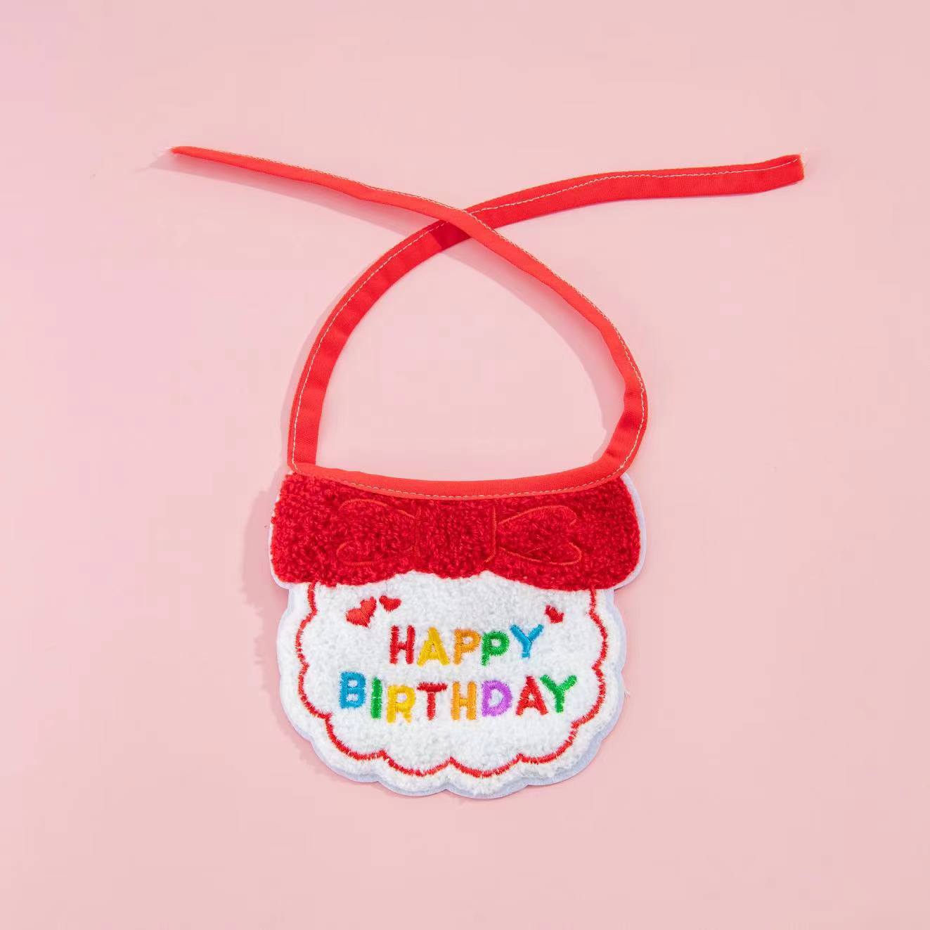 Babero rojo cumpleaños