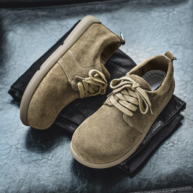 Retro fashion low-top lace-up trendy men's shoes Korean style men's…