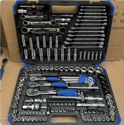 Mühərrik tənzimləmə alətləri | Wrench Set Combination Casing - 150-pieces-of-72-tooth-auto-repair-model-blue-edge-free-replacement-if-damaged-after-final-warranty