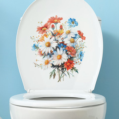 外貿春天雛菊花束兒童臥室馬桶貼家居裝飾牆貼貼紙自粘批發跨境