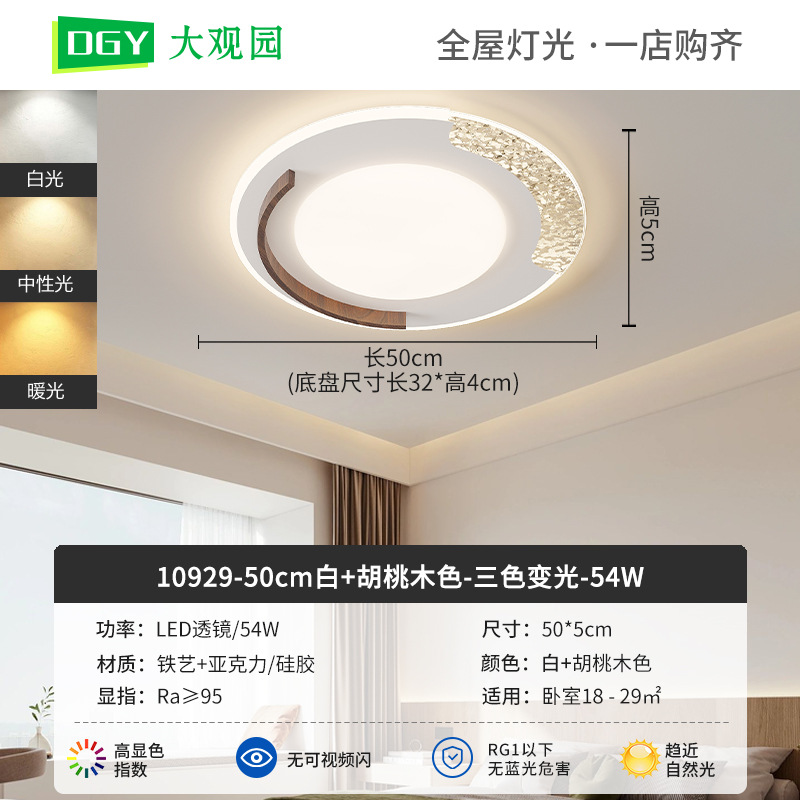 Luz de techo de la sala de estar moderna y simple lámpara de dormitorio principal 2026 nueva luz de techo de la habitación francesa 448L