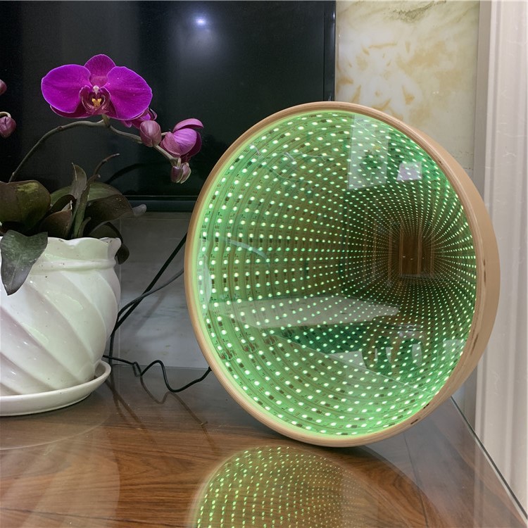 厂家生产深渊灯深渊镜圆形深渊灯千层镜网红墙酒吧背景墙炫彩镜