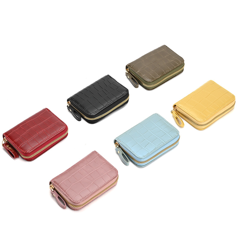 Driver's License Card Holder for Women - Compact 2024 New Model Large Capacity Multi-Card Slot Document Slot Stone Texture Accordion Card Case