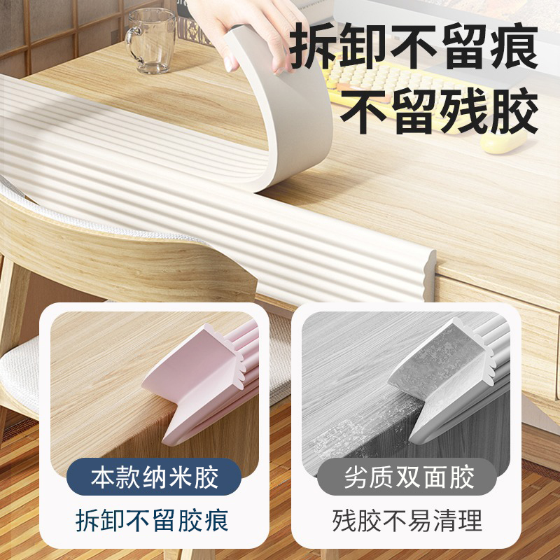 Anti-collision strip children's table corner protective edge strip sticker-free seamless wall corner bump protection edge wrapping soft package