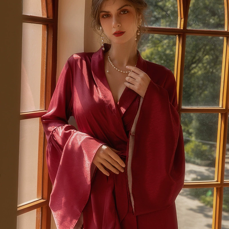 Bride невеста утренний халат леди перо ночной свадебный макияж подружки невесты свадебное кимоно атласный длинный халат