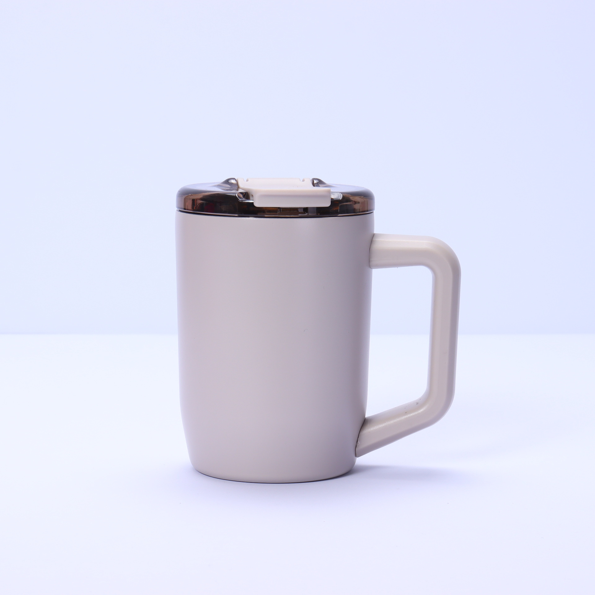 Nuevo 15oz taza de mango 304 taza de acero inoxidable con tapa taza de agua de oficina taza de leche taza de mano taza de mango