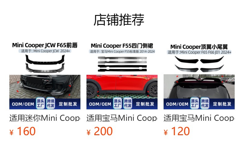 Side Skirt Spoiler for BMW Mini Cooper F56 F57 Standard 2014-2024