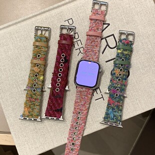 Suitable for Apple Watch Apple Watch10 Representative with Women's Advanced Sense Woolen iWatch987se Autumn and Winter