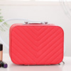 Handheld cosmetic bag for traveling, polyurethane mirror, storage system, new collection
