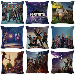 跨境新款亞馬遜小宅男卡通動漫靠  堡壘之夜抱枕套辦公室抱枕靠枕