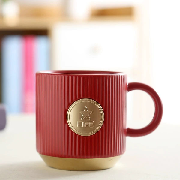 ﹙Red bronze vertical pattern single cup