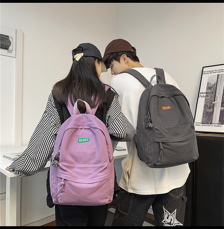 Rucksack Herren Universität Student Leinen Rucksack ins japanischer Stil einfach große Kapazität Reiserucksack Gymnasium Mittelschule Schüler Rucksack