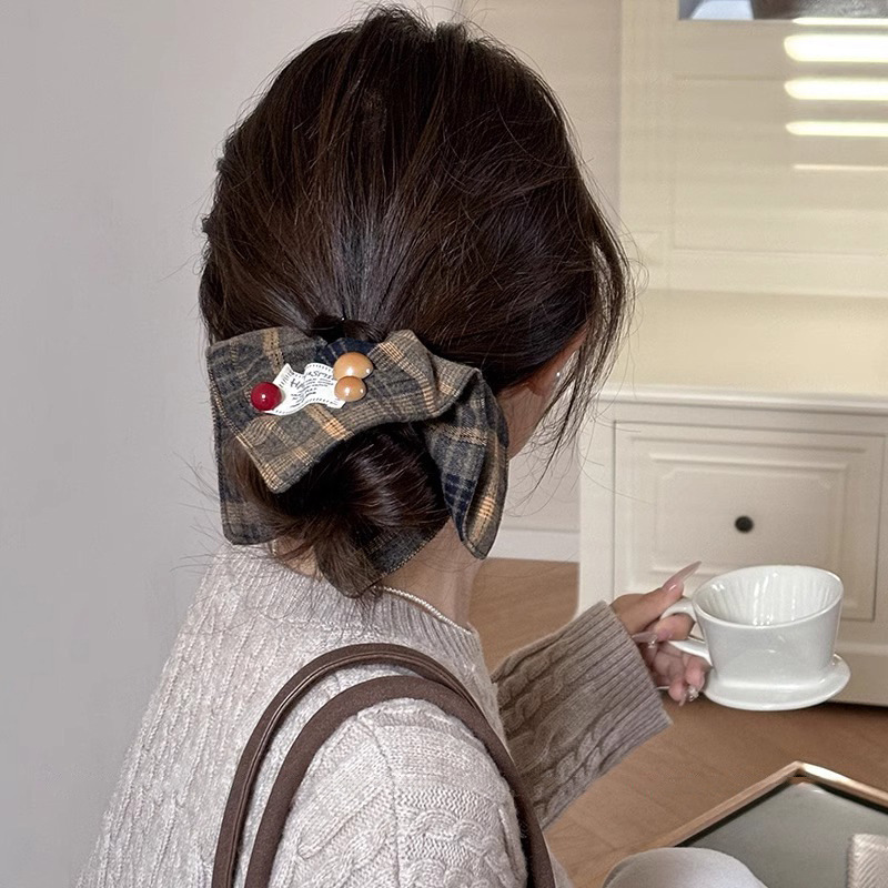 Toallas cuadradas de estilo coreano, anillo de cabello de intestino grande, cuerda de cabeza retrógrada, adornos de cabello cuadrados de alta calidad, banda de cabello no dañada