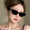 Trend brand sunglasses, fashionable black glasses, cat's eye, Korean style