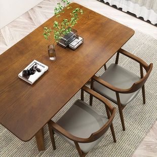 Nordic Simple Solid Wood Dining Table Dining Table and Chairs Modern Combination Small Apartment Rectangular Home Dining Table Leisure Negotiation