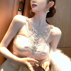 【美貌尤怜】中古时尚百搭高腰连衣裙E25Q10439