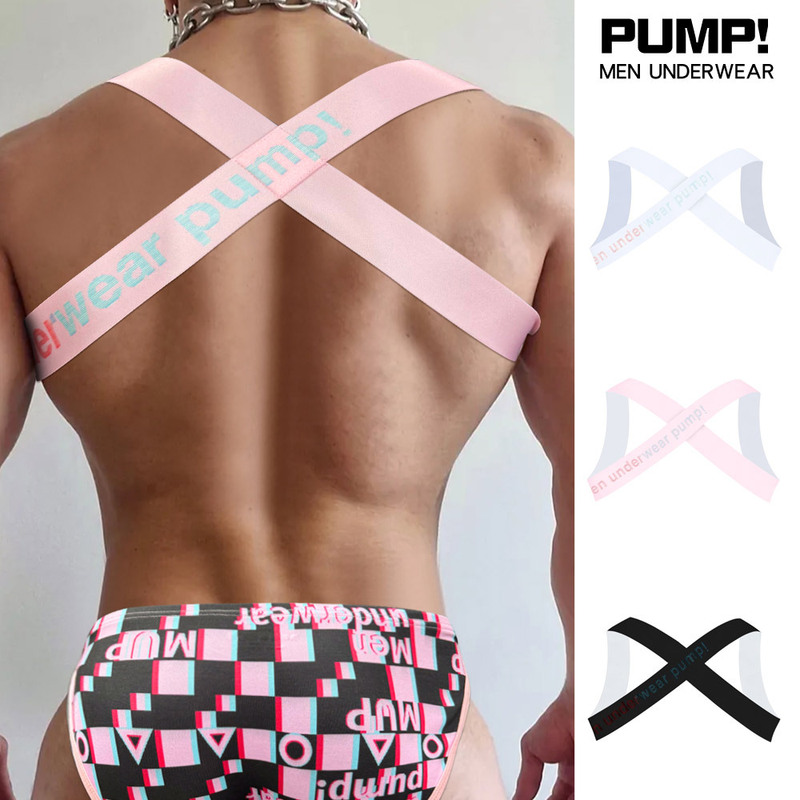 【Cross-Border】Pump Cross-Strap Men's Fitness Sports Harness with a Tight-Fitting Feel That Enhances Chest Muscles and Elastic Straps