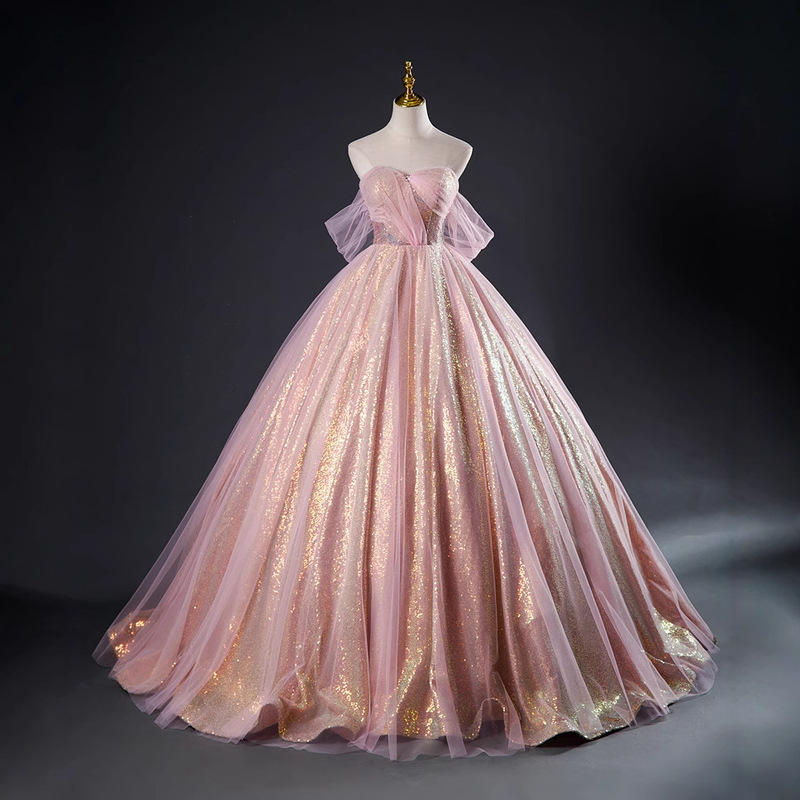 Colorful Yarn Dress 2026 New Model for Performance Stage, Slimming Women's Art Exam Mermaid-Style Strapless Tie-Back Photo Studio Dress Colorful Yarn Dress 2026 New Model for Performance Stage, Slimming Women's Art Exam Mermaid-Style Strapless Tie-Back Photo Studio Dress