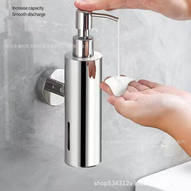 jabón de acero inoxidable tipo de pared de baño de hotel champú líquido de baño botella de presión desinfectante de manos suministro transfronterizo exclusivo
