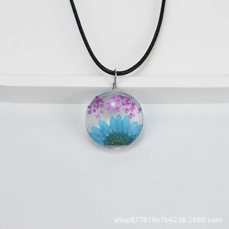 핑크 레이스 + 블루 크리스탈 국화