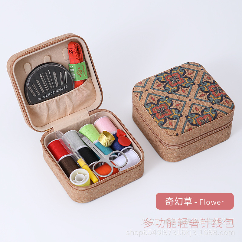 Kit de caja de aguja transfronteriza herramienta de coser doméstica aguja de coser de viaje portátil aguja de coser paquete de 27 piezas