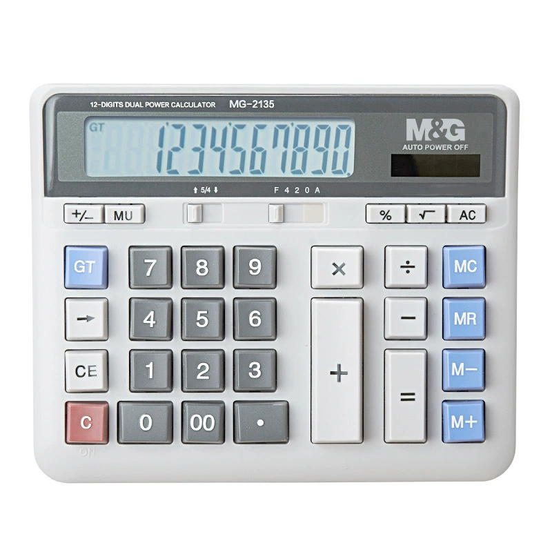 Калькулятор утреннего света ADG98198, настольный компьютер с большими кнопками, солнечный калькулятор