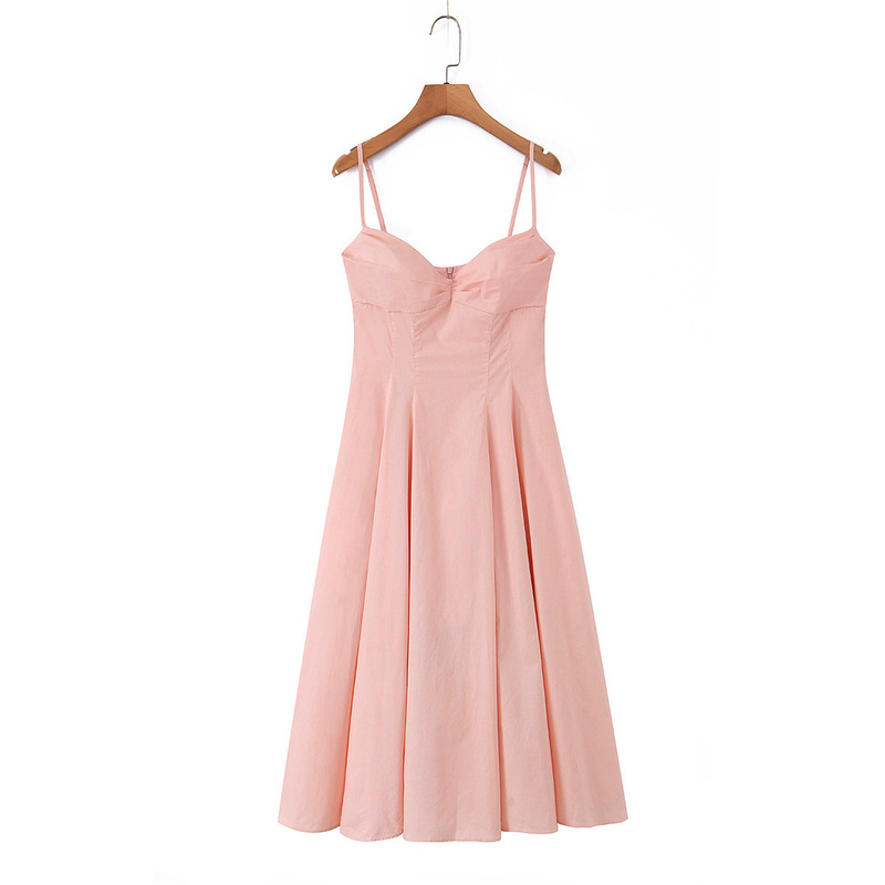 7807-Women's New Fashion Versatile Elegant Pleated Mid-Length Suspender Dress for Women 7807-Women's New Fashion Versatile Elegant Pleated Mid-Length Suspender Dress for Women