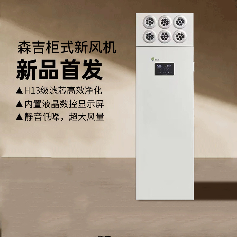 校园公共场所室内空气净化设备柜式杀霉菌除臭商用除异味新风机
