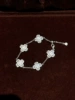 Silver green bracelet
