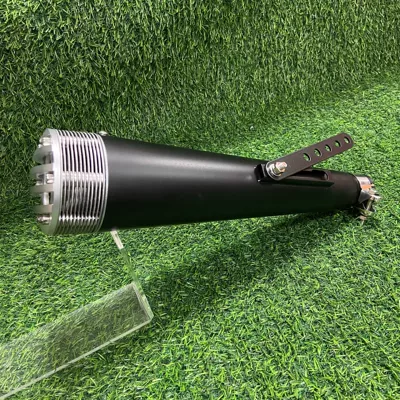 Prince Ranger Guz Triumph — Motorcycle exhaust pipe - retro-k17-painted-black-stripes