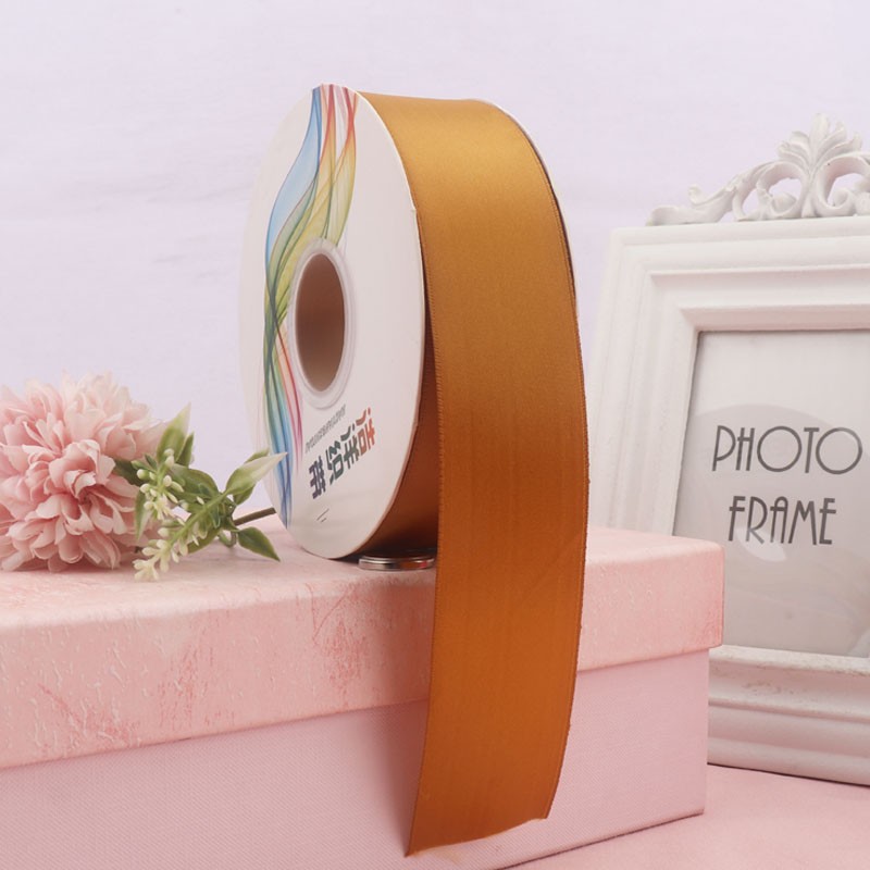Cinta de satén de doble cara de 4 cm para manualidades, cinta de poliéster, cinta para flores, cinta de seda, cinta para decoración de pasteles, cinta para cajas de regalo, accesorios para el cabello, lazos para regalo image 42