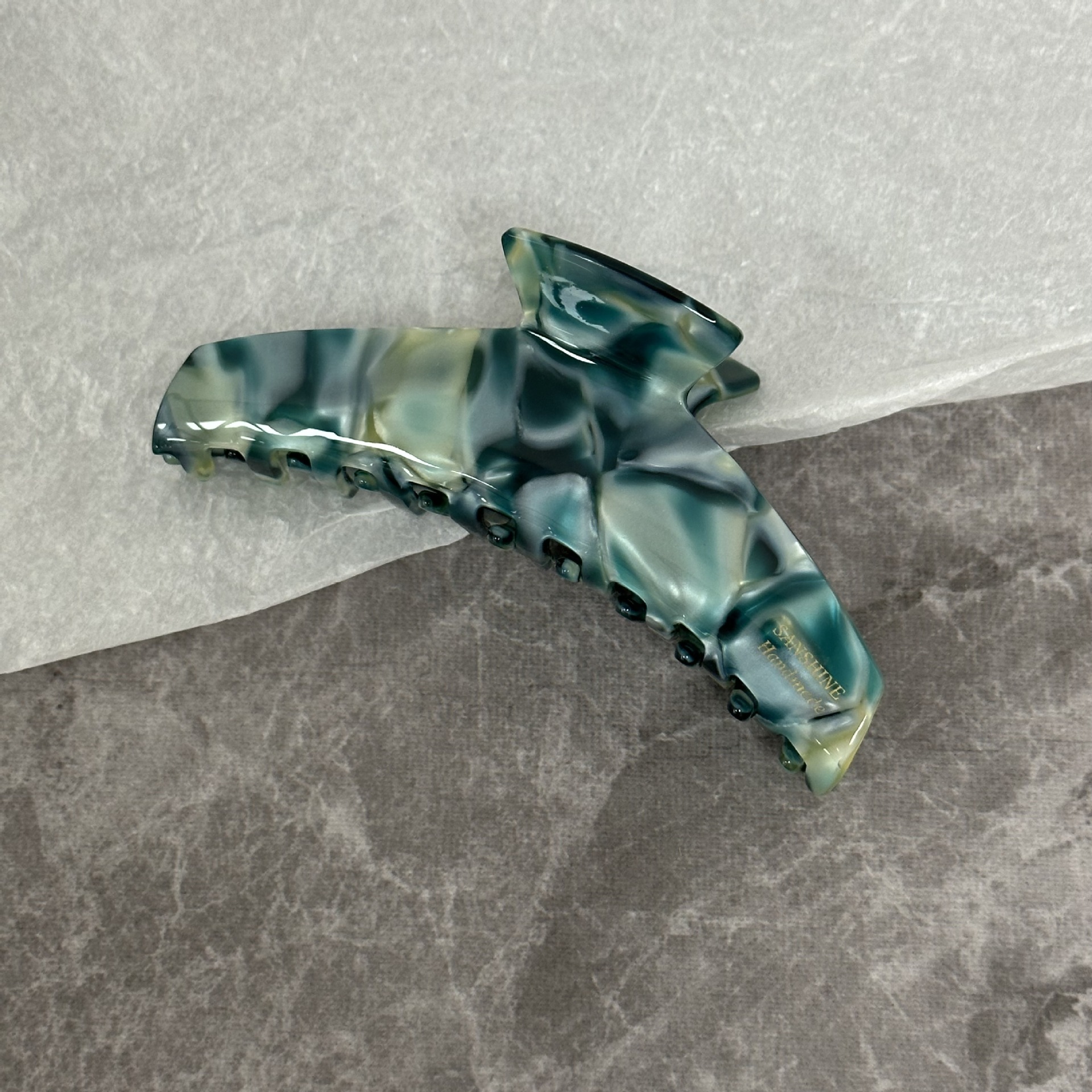 Fermaglio per capelli in acetato da donna pinza a granchio chic_voghion.com