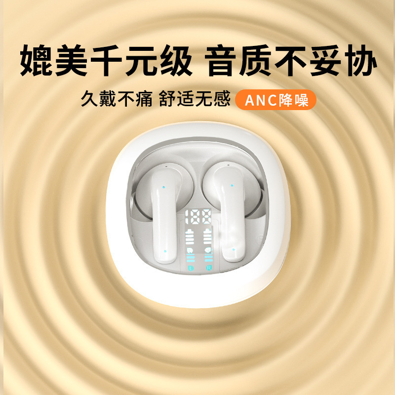 Cross-Border Hot Wireless Bluetooth Headset Yw17 Noise Reduction Anc Enc Single Microphone Long Battery Life Sports Headset with Digital Display Cross-Border Hot Wireless Bluetooth Headset Yw17 Noise Reduction Anc Enc Single Microphone Long Battery Life Sports Headset with Digital Display