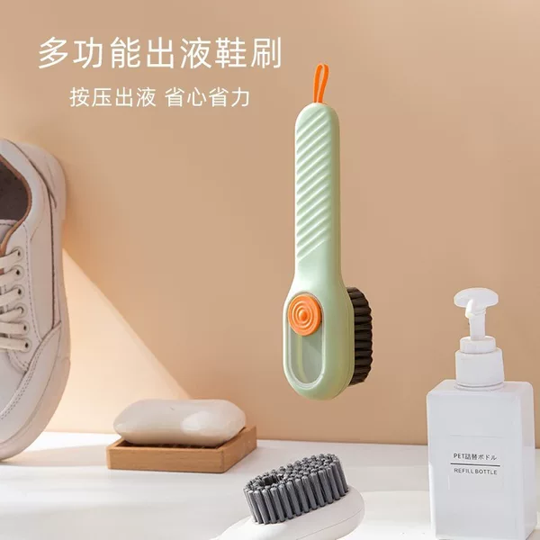 Liquid-Added Shoe Brush, Multi-Functional Shoe Washing Brush, Household Laundry Detergent, Soft-Bristled Decontamination Cleaning Brush That Does Not Damage Shoes