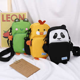 卡通儿童包单肩小青蛙小熊猫动物斜挎包外出手机包少女小包包批发