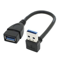 純銅シールド上下左右曲げUSB3.0高速AM-AFオス-メス延長データケーブル5GBショートライン