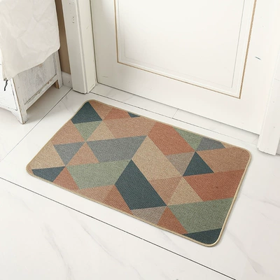 Avtomobil döşəmə paspasları – mat - floral-plaid-4060cm-linen