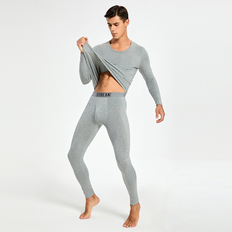 SEOBEAN Xibin autumn and winter new thermal underwear suit wholesale knitted cotton stretch close-fitting autumn clothes long pants for men SEOBEAN Xibin autumn and winter new thermal underwear suit wholesale knitted cotton stretch close-fitting autumn clothes long pants for men