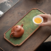 国风胡桃木干泡盘中式雅致实木小茶盘托盘家用茶具壶垫干泡台托盘