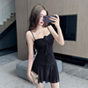 Sexy tassel flower wrap buttocks suspender skirt with ruffle edge dress
