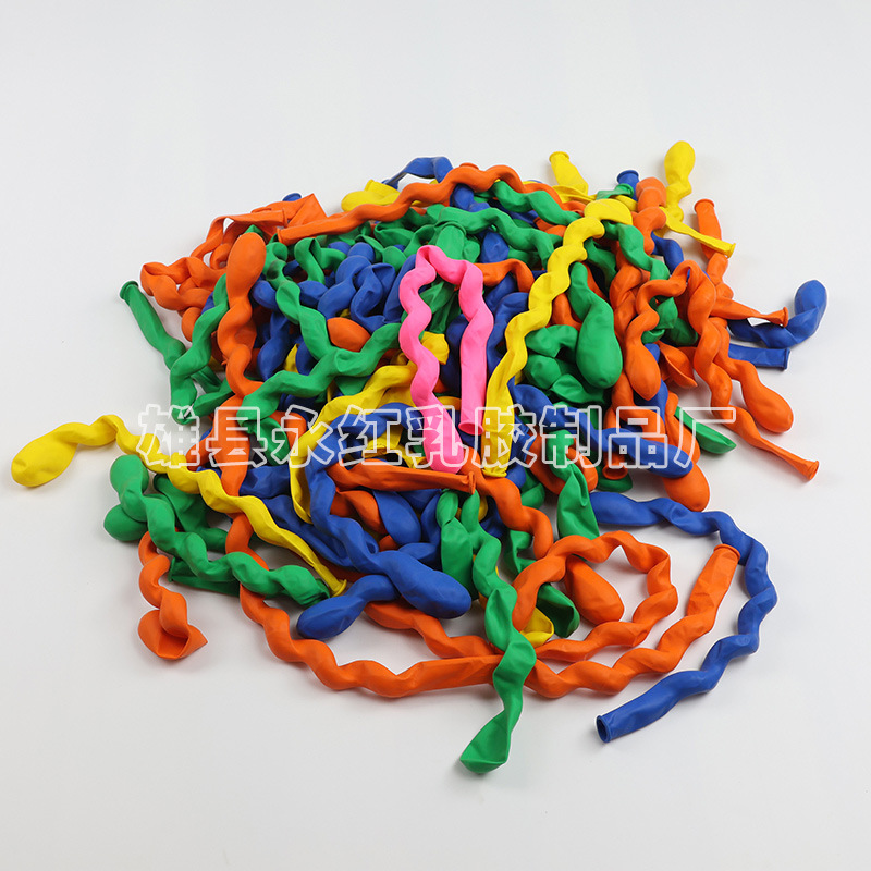 Tornillo de torsión espeso espiral 100 globos de látex para suministros de fiesta de globo de forma especial larga bola de dragón