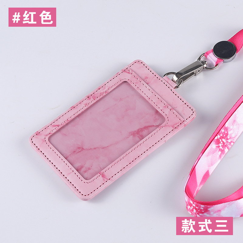 Jinbeisi tarjeta de trabajo Tarjeta de insignia titular cordón tarjeta de trabajo bancaria Tarjeta de insignia titular de la tarjeta etiqueta cubierta de cuero titular de la tarjeta de fábrica