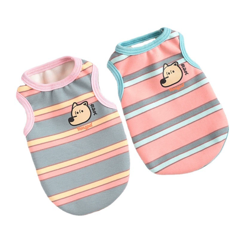 Термобелье в полоску для домашних животных осенне-зимняя теплая рубашка для средних и маленьких собак, одежда корги для французских ведер и кошек