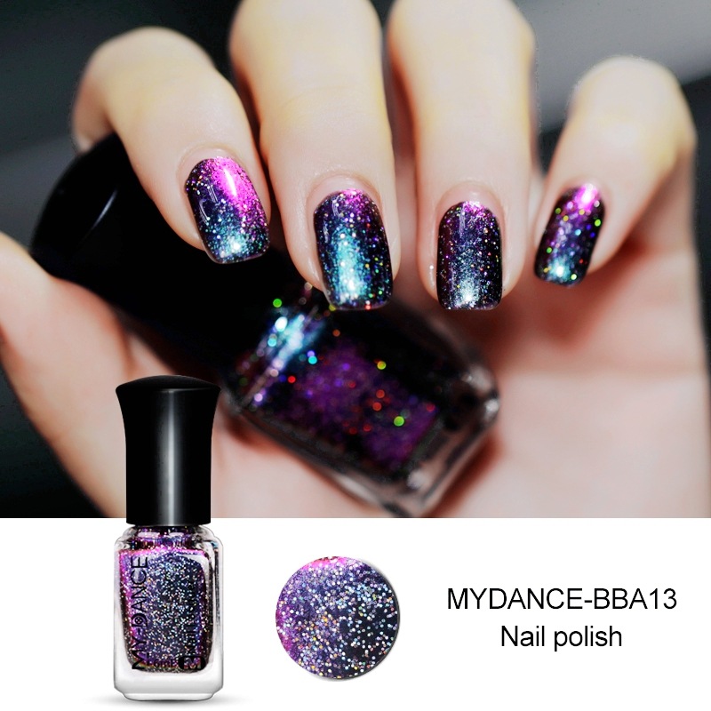 Nuevo esmalte de uñas camaleón aceitoso no pelado insípido de larga duración sin hornear fábrica al por mayor Internet celebridad cielo estrellado manicura