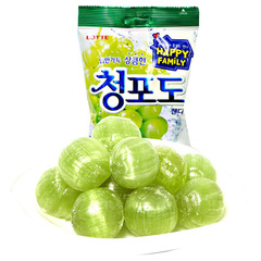 韩国进口乐天青葡萄硬糖153g 水果糖果聚会休闲小零食 20包一箱